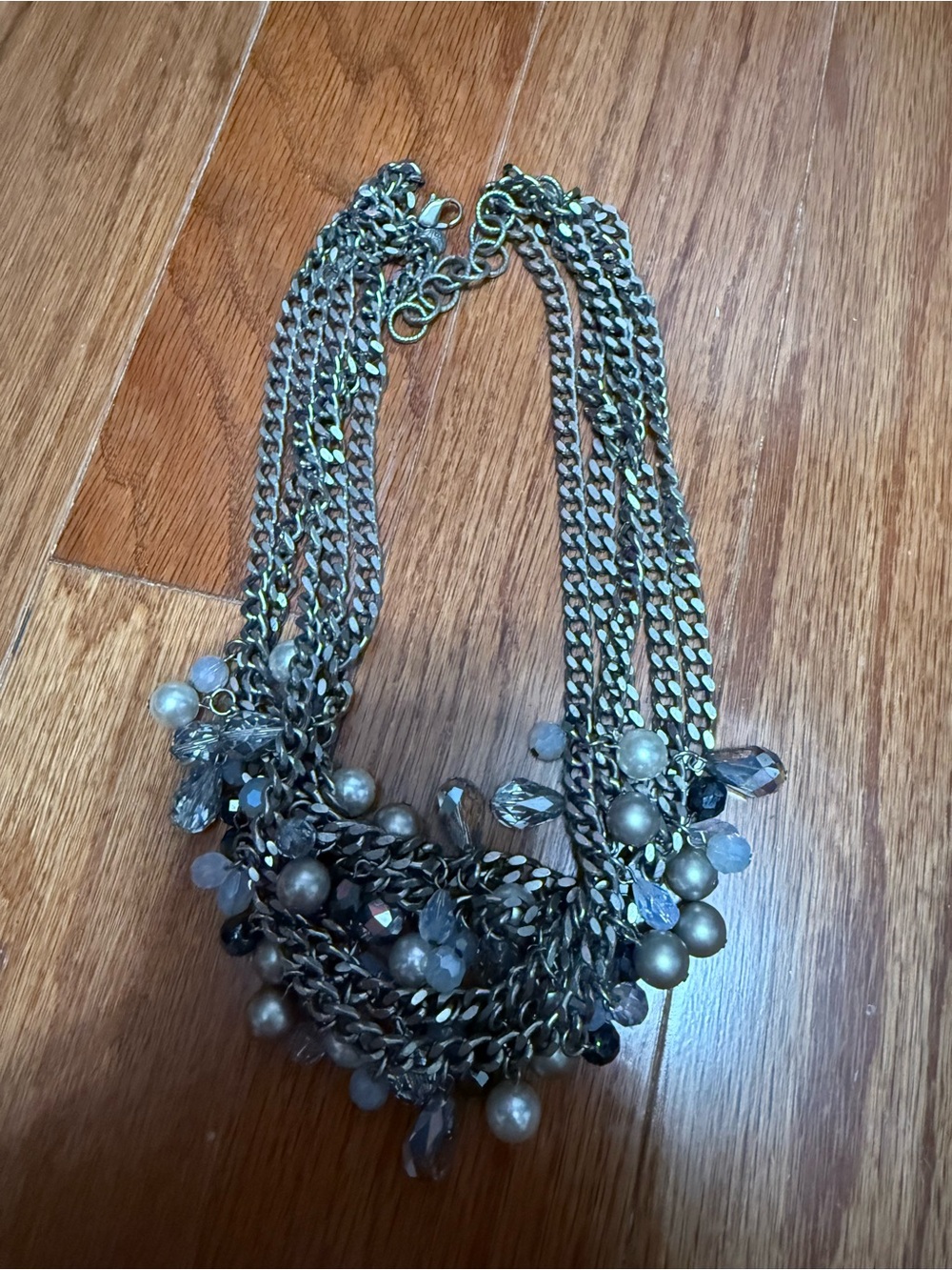 Brighton Gold and Crystal Multi-Strand Statement Necklace